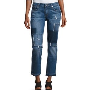 Derek Lam Mila 10 Crosby Patchwork Mid-Rise Jeans